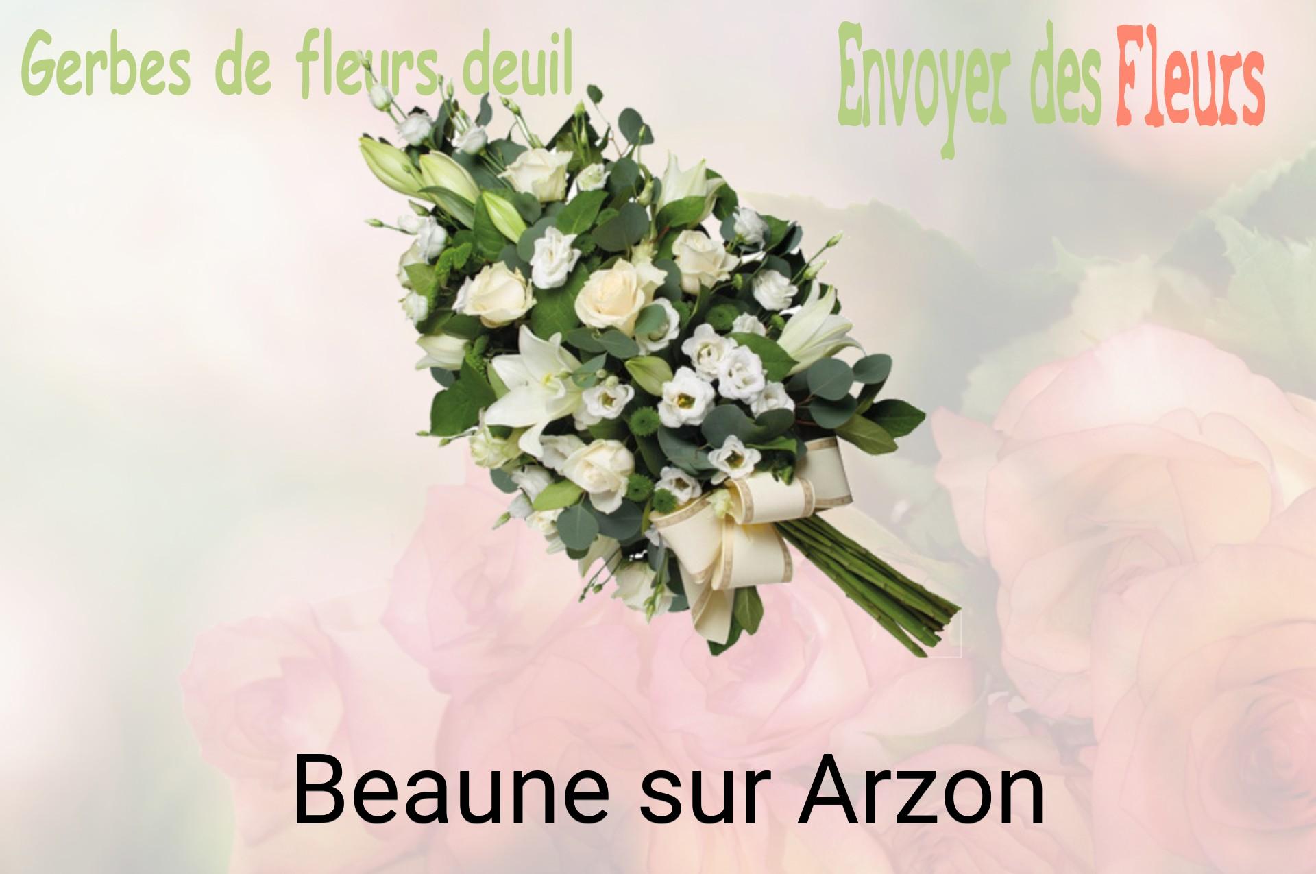 Gerbe de fleurs de deuil livrée à Beaune-sur-Arzon